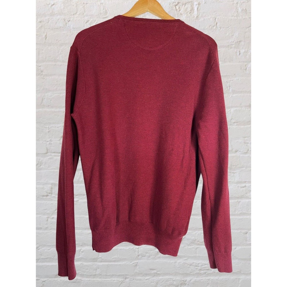 Polo Ralph Lauren Large Mens. Burgundy Red Knit Crew Neck Long Sleeve Sweater - Picture 6 of 7